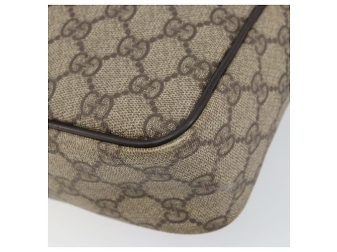 Gucci Borsa a Spalla GG Supreme PVC Beige Oro 201448 Auth 154420 D'oro - vista 10