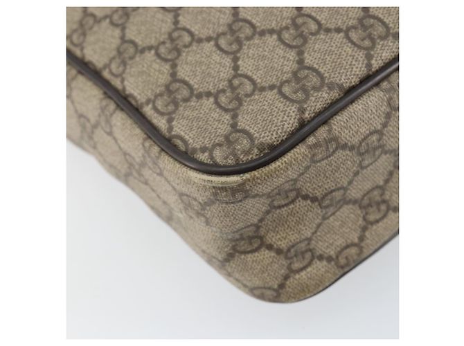 Gucci Borsa a Spalla GG Supreme PVC Beige Oro 201448 Auth 154420 D'oro - vista 11