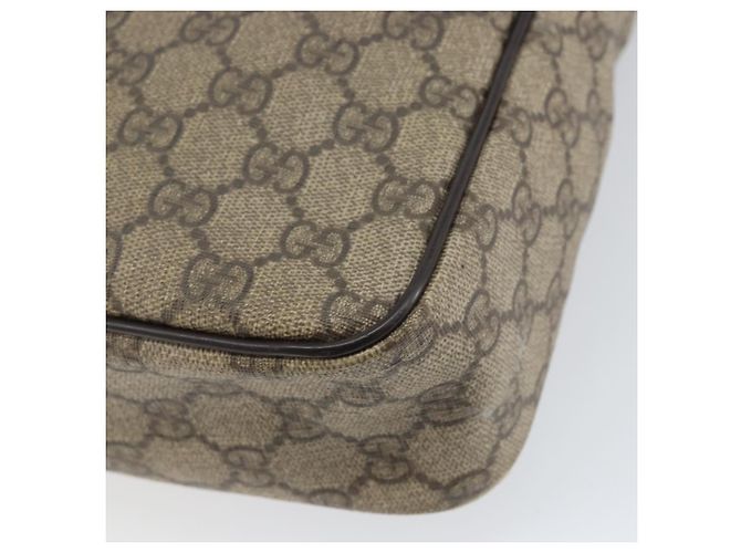 Gucci Borsa a Spalla GG Supreme PVC Beige Oro 201448 Auth 154420 D'oro - vista 12