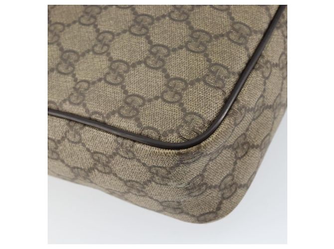 Gucci Borsa a Spalla GG Supreme PVC Beige Oro 201448 Auth 154420 D'oro - vista 13