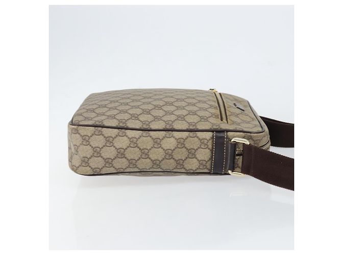 Gucci Borsa a Spalla GG Supreme PVC Beige Oro 201448 Auth 154420 D'oro - vista 4