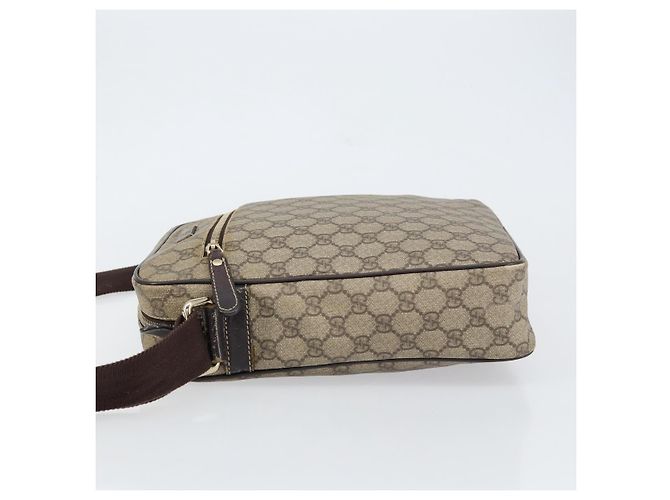 Gucci Borsa a Spalla GG Supreme PVC Beige Oro 201448 Auth 154420 D'oro - vista 5