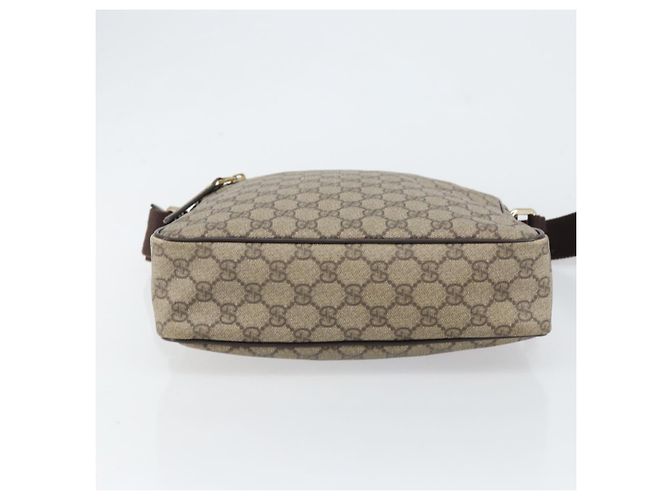Gucci Borsa a Spalla GG Supreme PVC Beige Oro 201448 Auth 154420 D'oro - vista 9