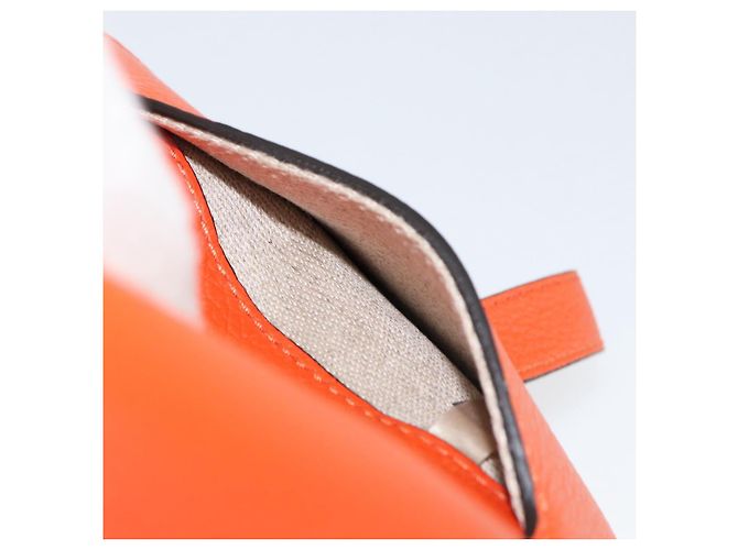Chloé Chloe Korbtasche Marcie Handtasche aus Stroh Orange Beige Auth 153174 - Ansicht 18