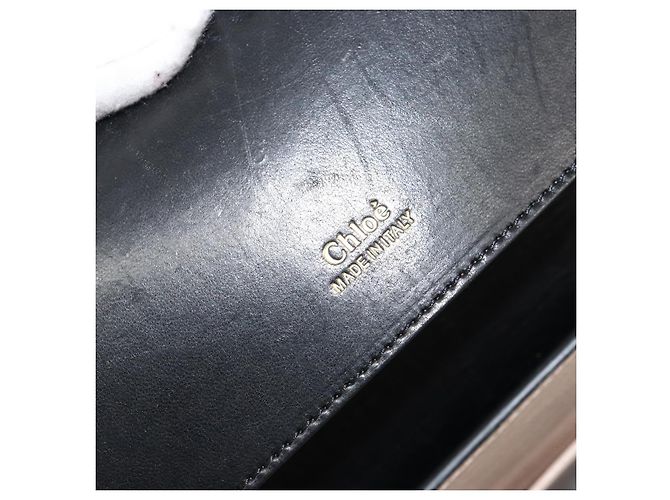 Chloé Borsa a Spalla Chloe in Pelle Nera e Oro Auth BA7568 Nero D'oro - vista 18