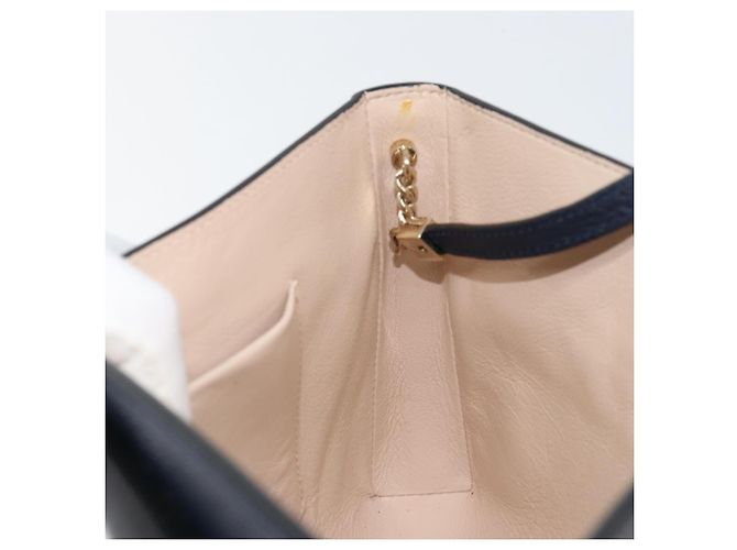 Chloé Borsa a Spalla Chloe in Pelle Nera e Oro Auth BA7568 Nero D'oro - vista 19