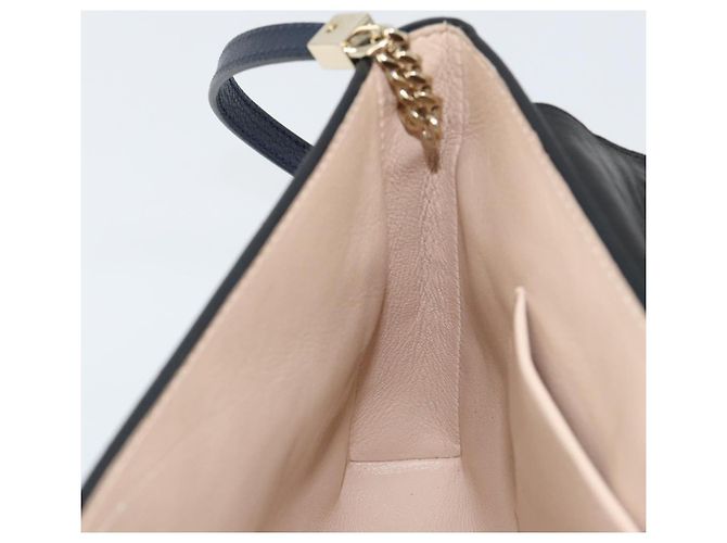 Chloé Borsa a Spalla Chloe in Pelle Nera e Oro Auth BA7568 Nero D'oro - vista 20