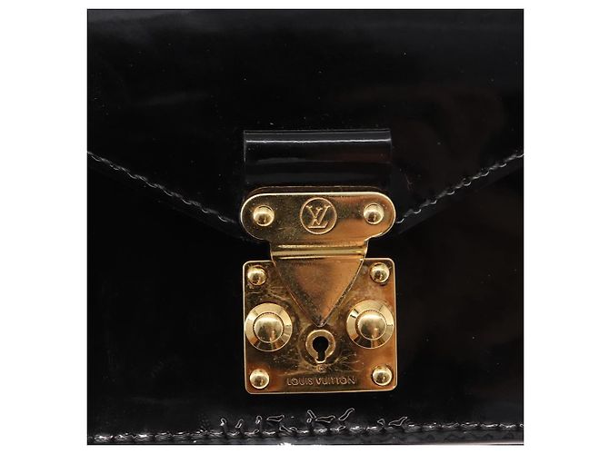 LOUIS VUITTON Vernis Monceau BB Borsa a Mano 2way Nero Magnetico LV Auth 153517 - vista 19