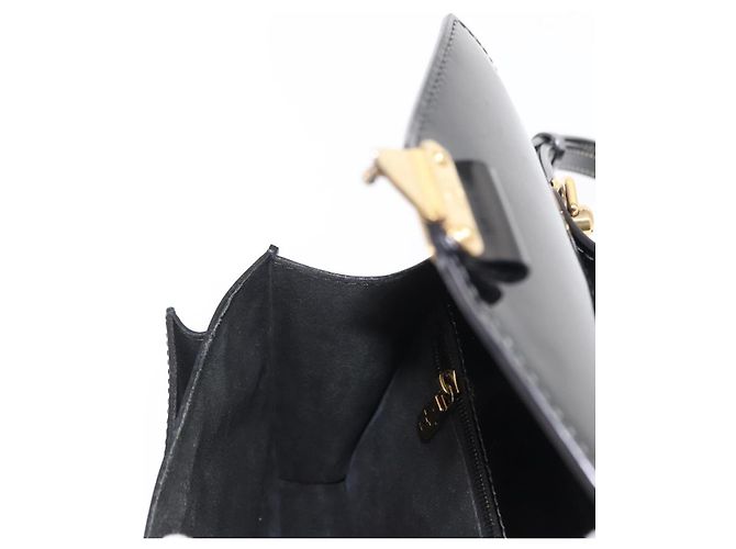 LOUIS VUITTON Vernis Monceau BB Borsa a Mano 2way Nero Magnetico LV Auth 153517 - vista 22