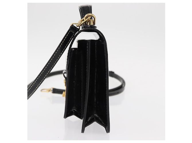 LOUIS VUITTON Vernis Monceau BB Borsa a Mano 2way Nero Magnetico LV Auth 153517 - vista 3