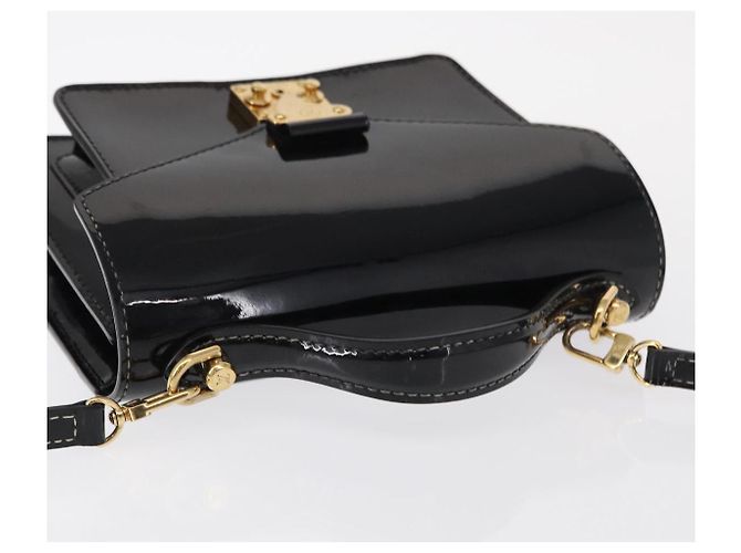 LOUIS VUITTON Vernis Monceau BB Borsa a Mano 2way Nero Magnetico LV Auth 153517 - vista 6
