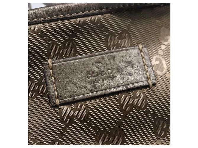 Gucci Borsa tote GG Implementation in PVC argento rosa grigio 211137 Auth 151918 - vista 17