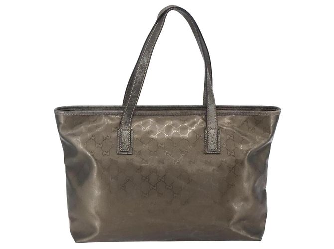 Gucci Borsa tote GG Implementation in PVC argento rosa grigio 211137 Auth 151918 - vista 2