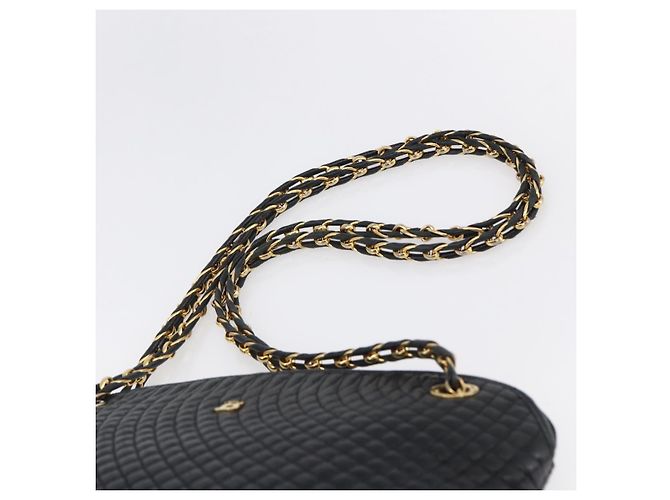 BALLY Borsa a Spalla con Catena Pelle Nera Oro Auth 152403 Nero D'oro - vista 14