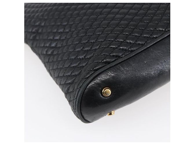 BALLY Borsa a Spalla con Catena Pelle Nera Oro Auth 152403 Nero D'oro - vista 15