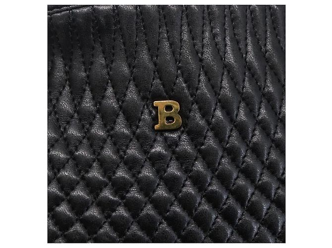 BALLY Borsa a Spalla con Catena Pelle Nera Oro Auth 152403 Nero D'oro - vista 19