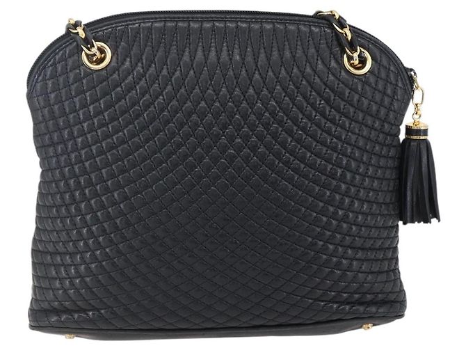 BALLY Borsa a Spalla con Catena Pelle Nera Oro Auth 152403 Nero D'oro - vista 2