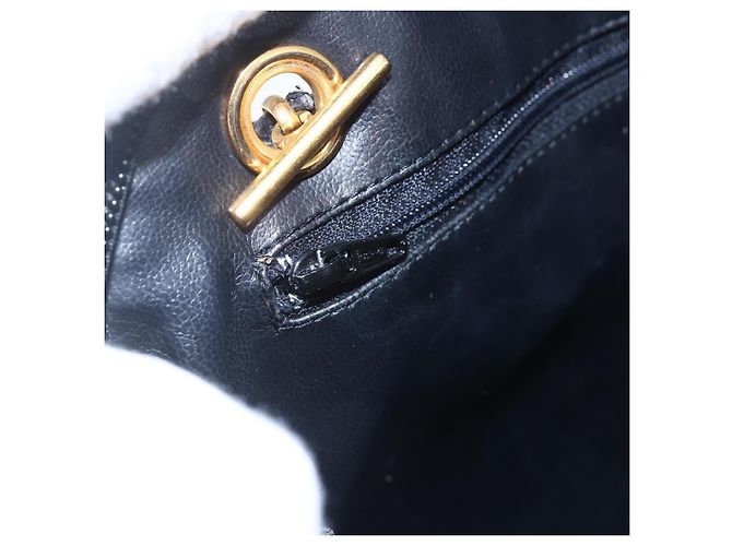 BALLY Borsa a Spalla con Catena Pelle Nera Oro Auth 152403 Nero D'oro - vista 20