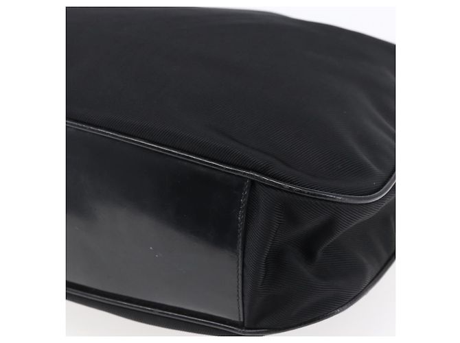 Borsa a mano in nylon nero e argento Gucci Bamboo 001 1998 1577 Auth bs30760 - vista 15