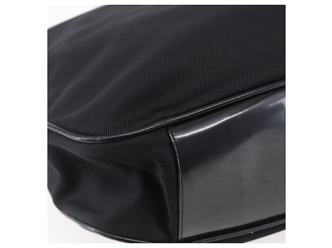 Borsa a mano in nylon nero e argento Gucci Bamboo 001 1998 1577 Auth bs30760 - vista 16