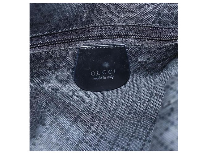 Borsa a mano in nylon nero e argento Gucci Bamboo 001 1998 1577 Auth bs30760 - vista 17