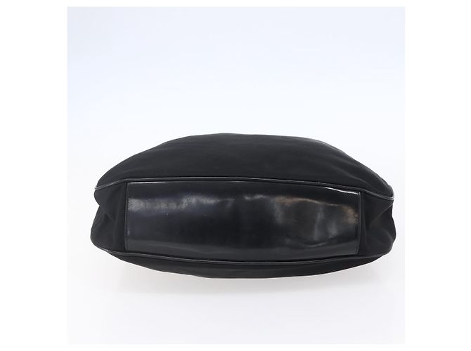 Borsa a mano in nylon nero e argento Gucci Bamboo 001 1998 1577 Auth bs30760 - vista 5