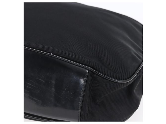 Borsa a mano in nylon nero e argento Gucci Bamboo 001 1998 1577 Auth bs30760 - vista 9