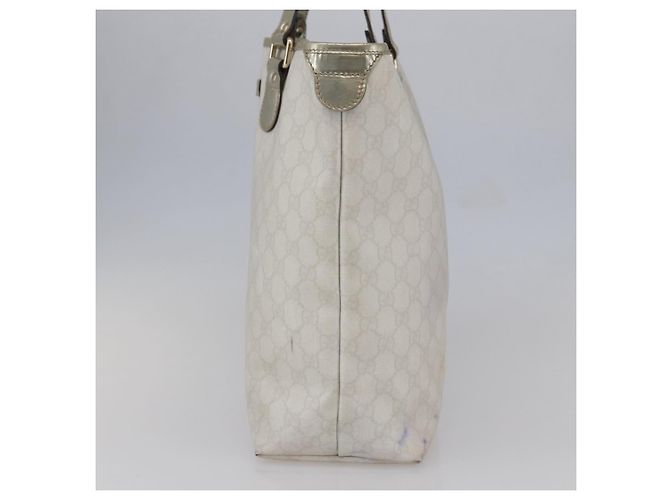 Gucci Borsa Tote GG Supreme in PVC avorio e oro 189896 Auth 144327 D'oro Crudo - vista 4