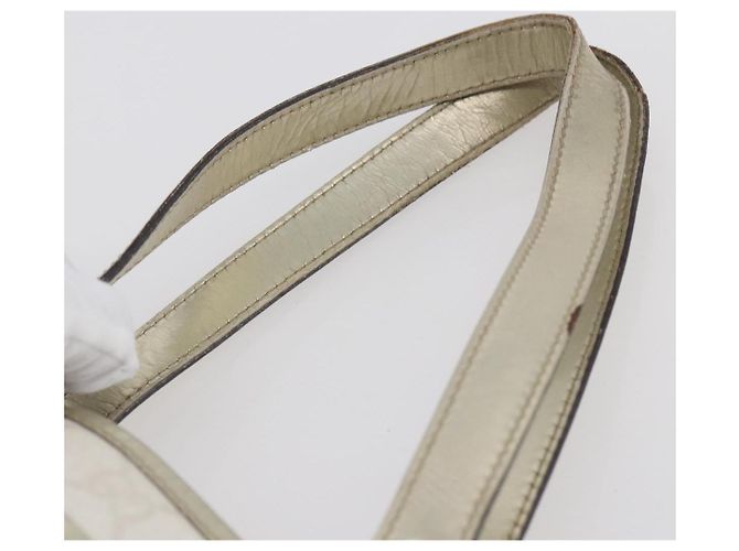 Gucci Borsa Tote GG Supreme in PVC avorio e oro 189896 Auth 144327 D'oro Crudo - vista 8