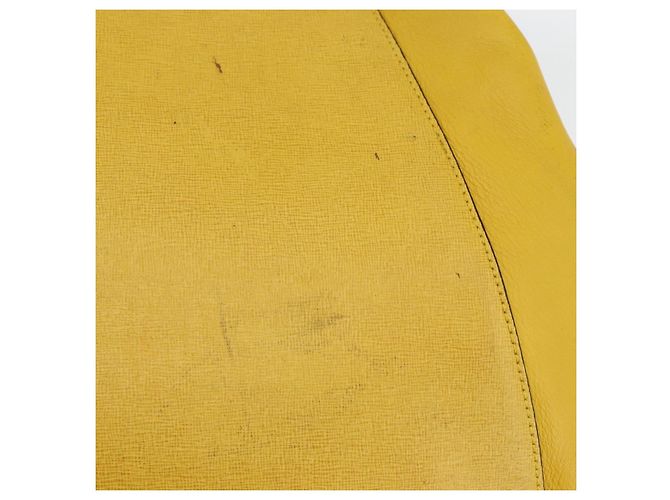 Borsa a mano FENDI in pelle giallo oro Auth 144480 D'oro - vista 10