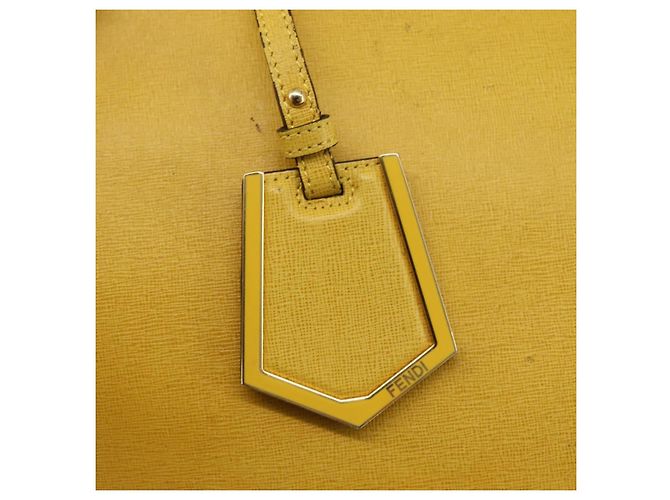 Borsa a mano FENDI in pelle giallo oro Auth 144480 D'oro - vista 17