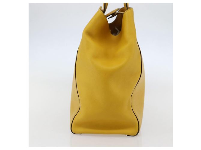 Borsa a mano FENDI in pelle giallo oro Auth 144480 D'oro - vista 4