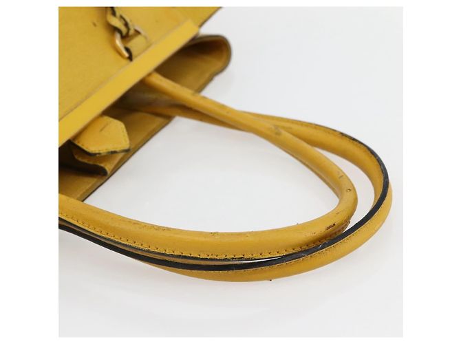 Borsa a mano FENDI in pelle giallo oro Auth 144480 D'oro - vista 7