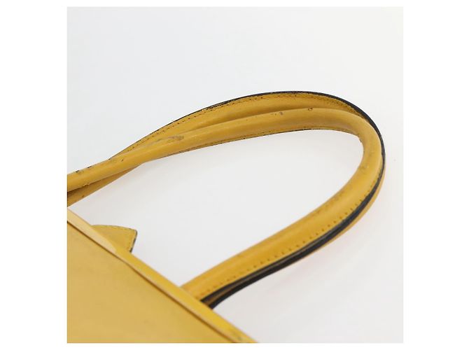 Borsa a mano FENDI in pelle giallo oro Auth 144480 D'oro - vista 8