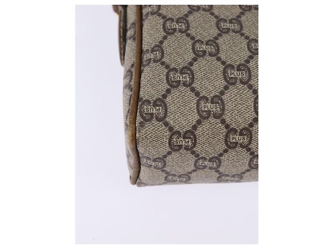 Borsa a Spalla GUCCI GG Plus Supreme Web Sherry Line PVC Beige Oro Auth gh909 D'oro - vista 15