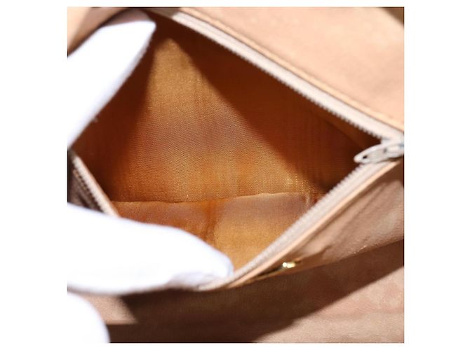 Borsa a Spalla GUCCI GG Plus Supreme Web Sherry Line PVC Beige Oro Auth gh909 D'oro - vista 20