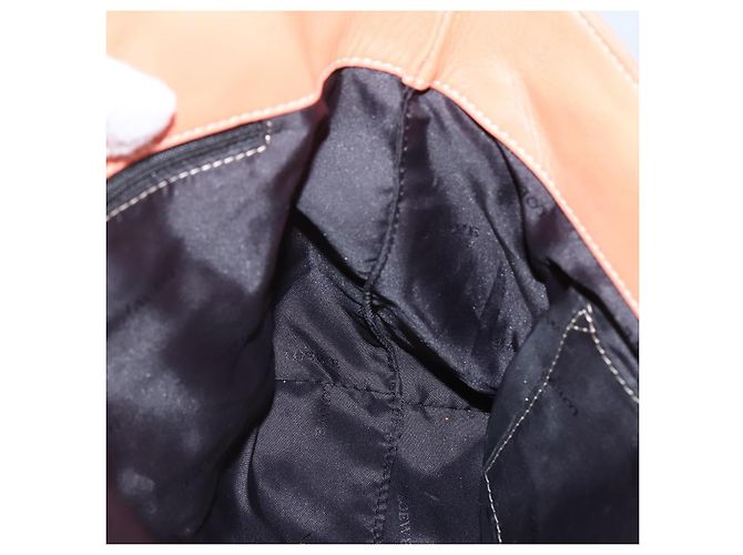 LOEWE Anagram Amazona Justa Borsa a Mano Pelle Arancione Argento Auth gh776 - vista 20