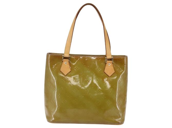 LOUIS VUITTON Bolso de Mano Monogram Vernis Houston Azul Bebé M91005 LV Auth 144586 Azul claro - vista 2