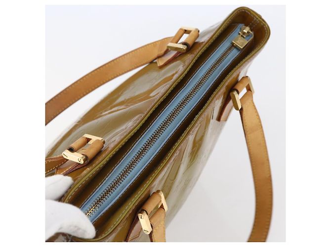 LOUIS VUITTON Bolso de Mano Monogram Vernis Houston Azul Bebé M91005 LV Auth 144586 Azul claro - vista 6