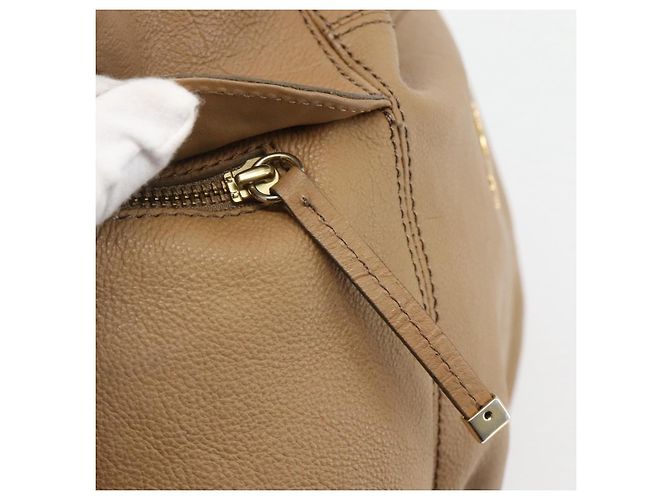 Borsa a Spalla in Pelle Beige e Oro BURBERRY Blue Label Auth ti3445 D'oro - vista 10