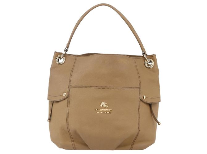 Borsa a Spalla in Pelle Beige e Oro BURBERRY Blue Label Auth ti3445 D'oro - vista 13