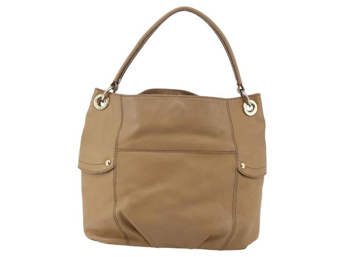 Borsa a Spalla in Pelle Beige e Oro BURBERRY Blue Label Auth ti3445 D'oro - vista 2