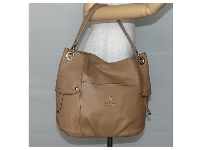 Borsa a Spalla in Pelle Beige e Oro BURBERRY Blue Label Auth ti3445 D'oro - vista 22