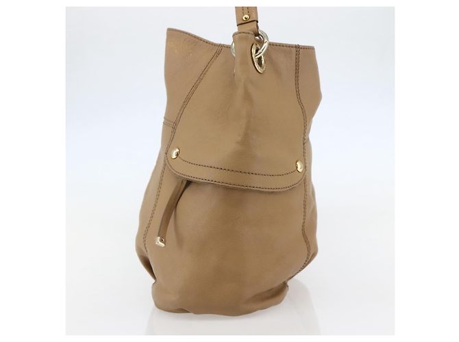 Borsa a Spalla in Pelle Beige e Oro BURBERRY Blue Label Auth ti3445 D'oro - vista 4