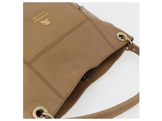 Borsa a Spalla in Pelle Beige e Oro BURBERRY Blue Label Auth ti3445 D'oro - vista 6