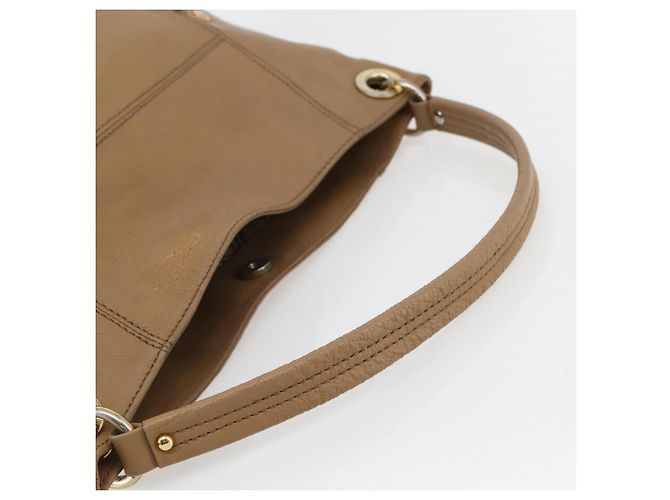 Borsa a Spalla in Pelle Beige e Oro BURBERRY Blue Label Auth ti3445 D'oro - vista 7