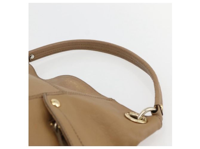 Borsa a Spalla in Pelle Beige e Oro BURBERRY Blue Label Auth ti3445 D'oro - vista 8