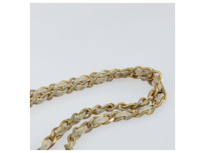 CHANEL Kettentasche aus Lammleder Beige Gold CC Auth gh972 Golden - Ansicht 14