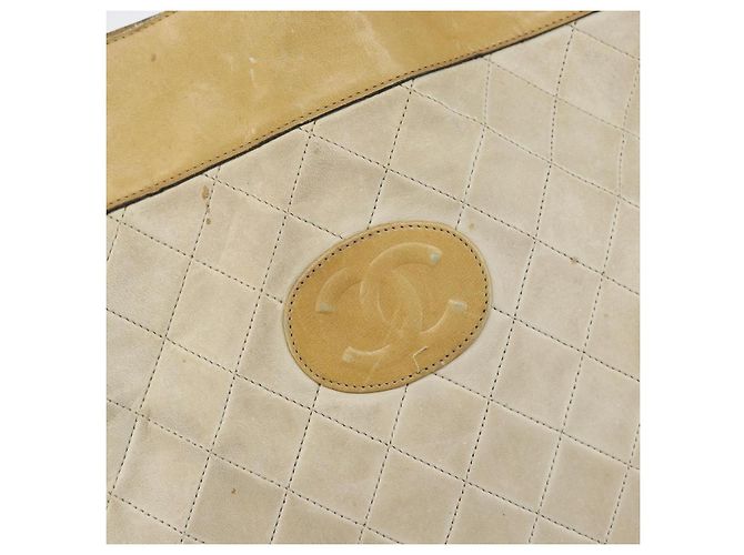 CHANEL Kettentasche aus Lammleder Beige Gold CC Auth gh972 Golden - Ansicht 18