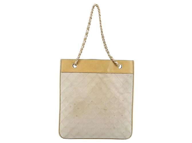 CHANEL Kettentasche aus Lammleder Beige Gold CC Auth gh972 Golden - Ansicht 2